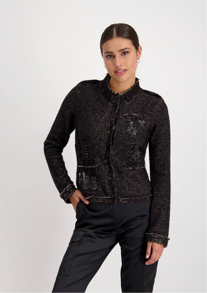 Knit Patches Jacket - Black