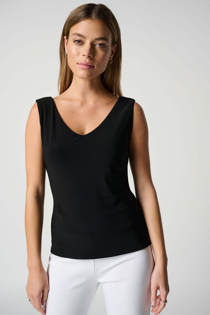 Classic V neck Camisole - Black 201546