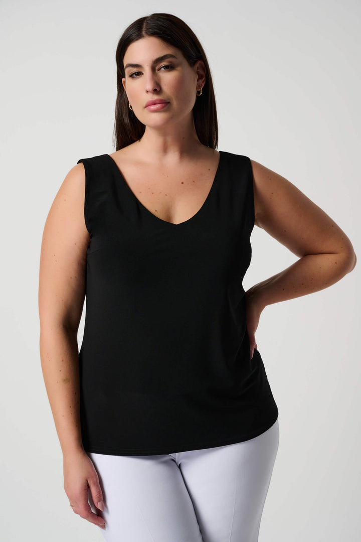 Classic V neck Camisole - Black 201546