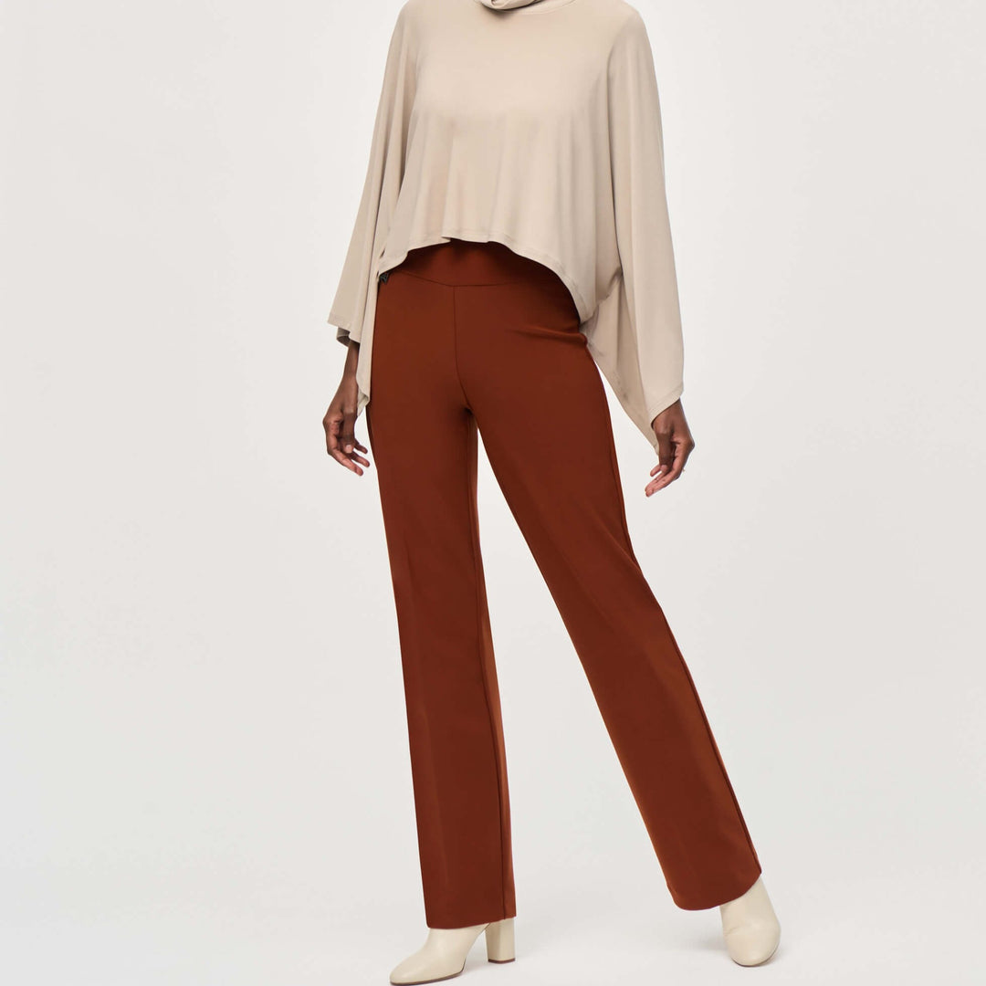 Second Nature Basic Wide Leg Pull On  Pant - Cinnamon 233277F24