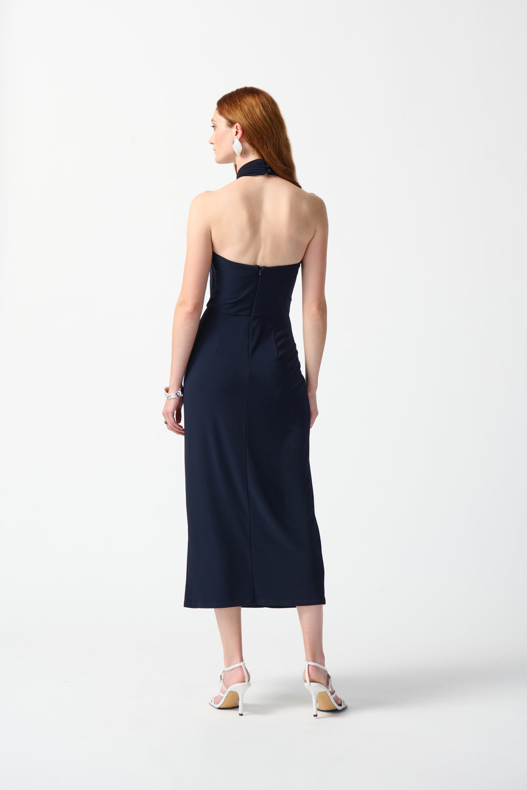 Seascape Halter Dress - Midnight Blue 242071