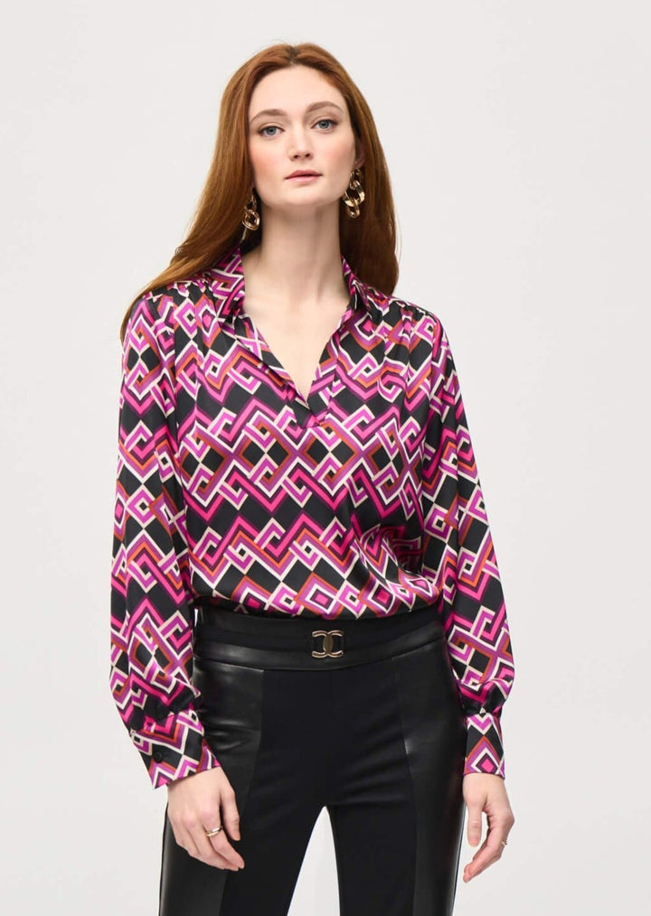 Liberty Satin Geometric Top 243166