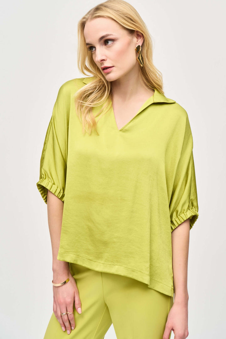 Urban Safari Satin Boxy Top - Wasabi 243183