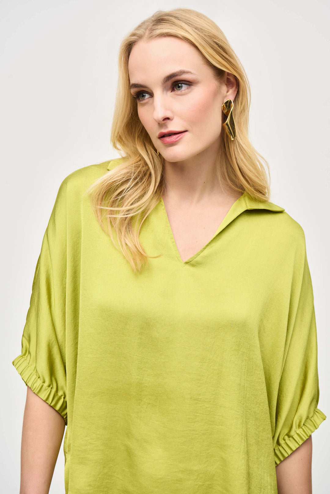 Urban Safari Satin Boxy Top - Wasabi 243183