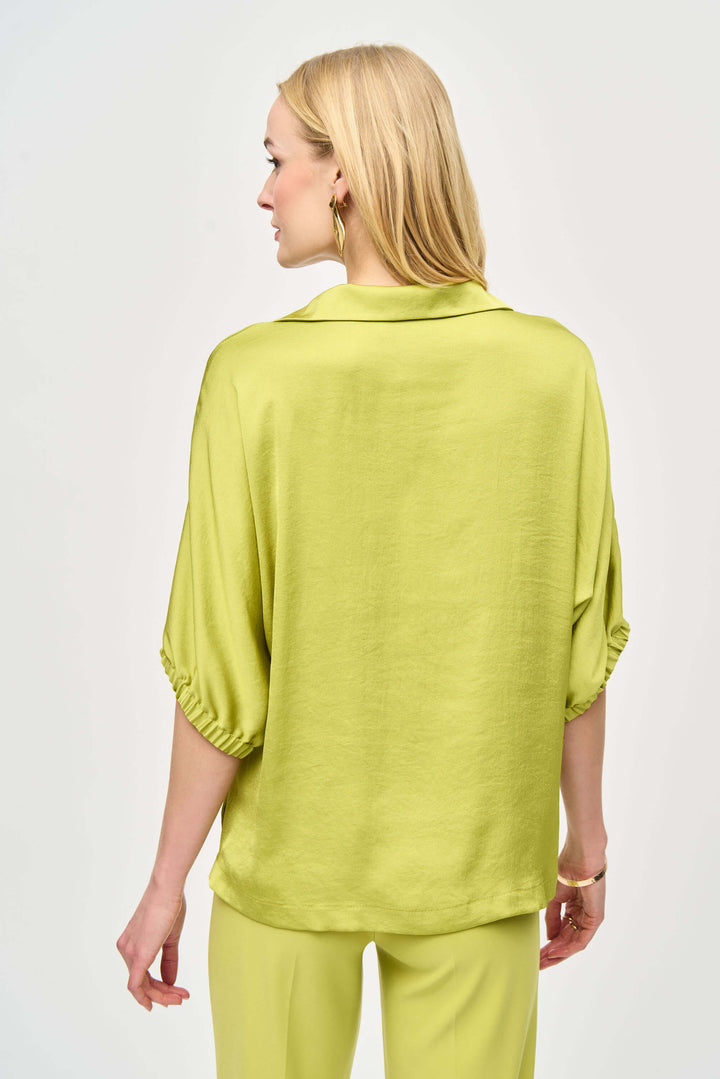 Urban Safari Satin Boxy Top - Wasabi 243183