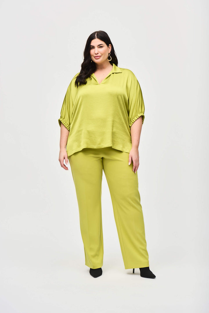 Urban Safari Satin Boxy Top - Wasabi 243183