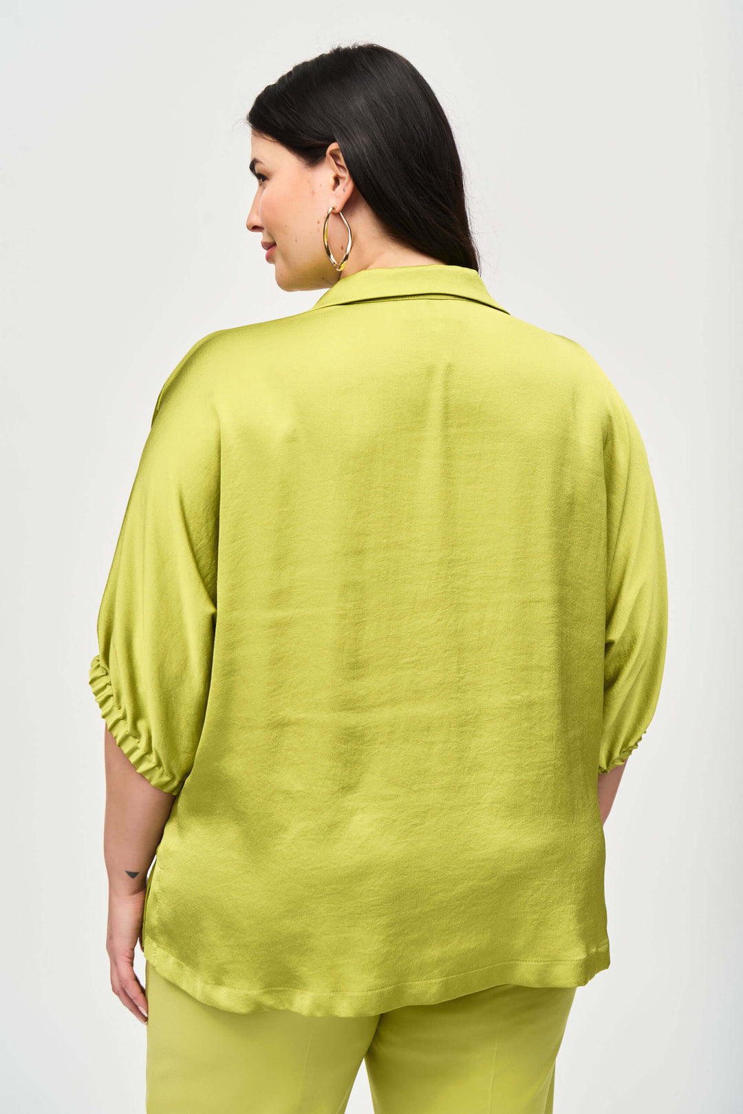 Urban Safari Satin Boxy Top - Wasabi 243183