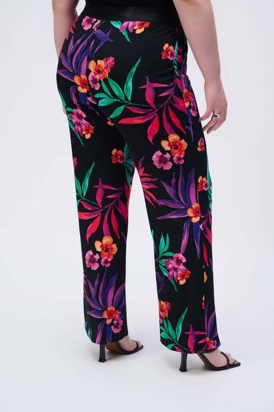 Paradise Cove Tropical Print Wide Leg Pant 251056