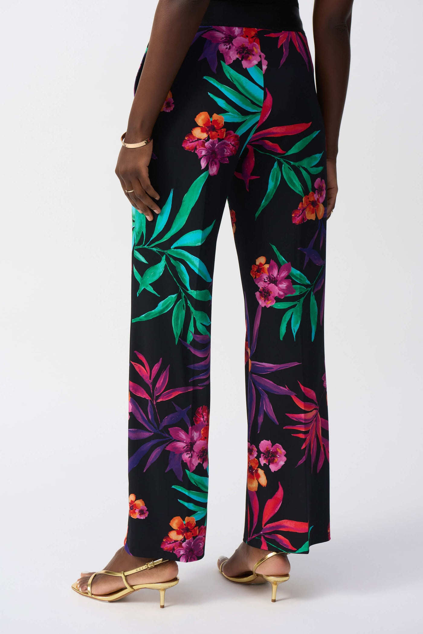 Paradise Cove Tropical Print Wide Leg Pant 251056