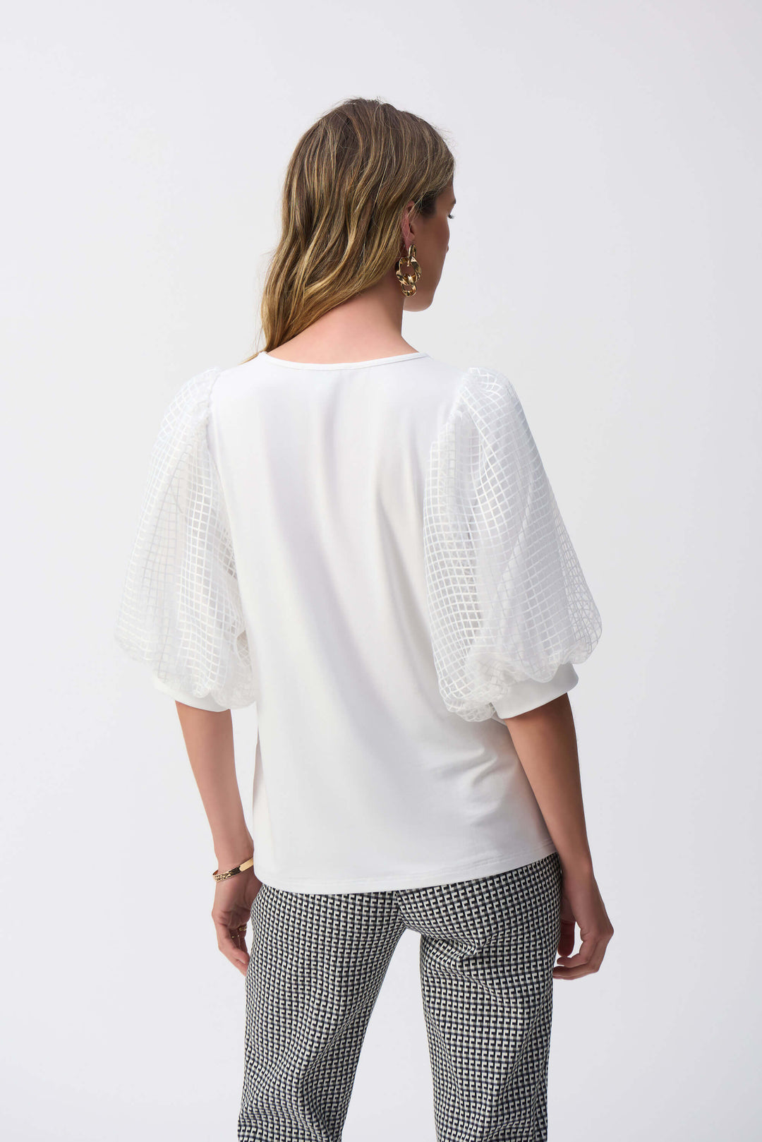 Santa Cruz Straight Top With Puff Sleeves 251097