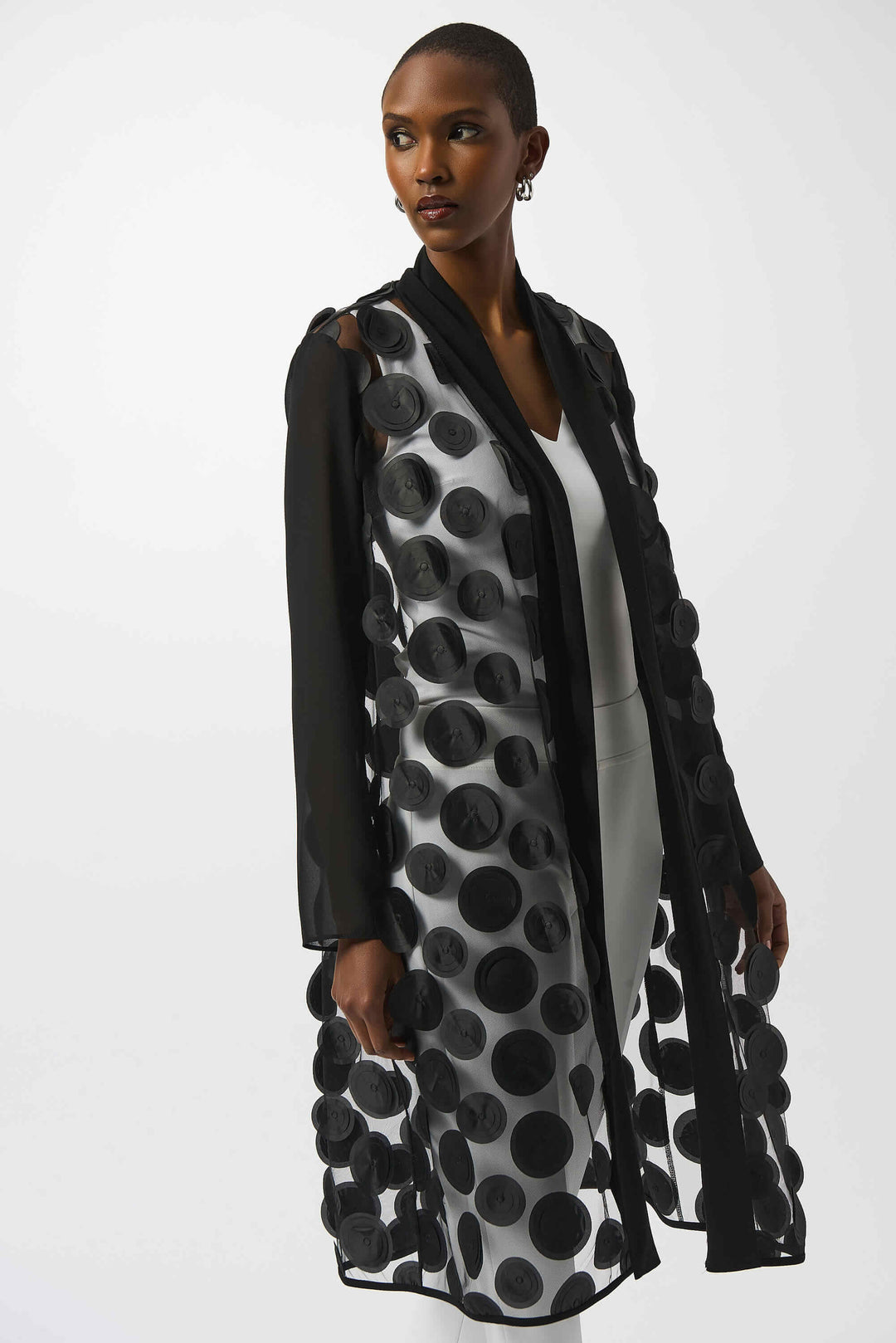 Chic Spotting 3D Dot and Mesh Cover Up 251209