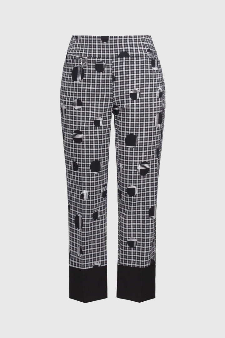 Millennium Plaid and Dot Print Crop Pant 251210