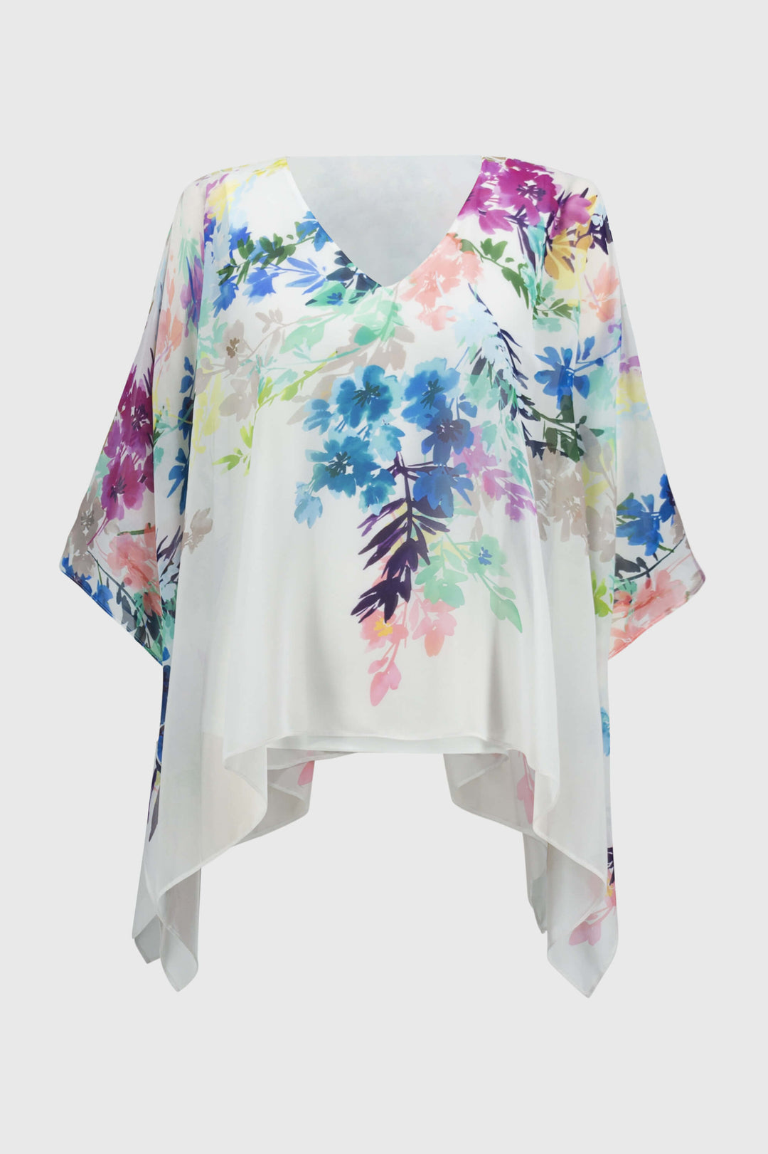 Chiffon Floral Print Poncho Top - 251238