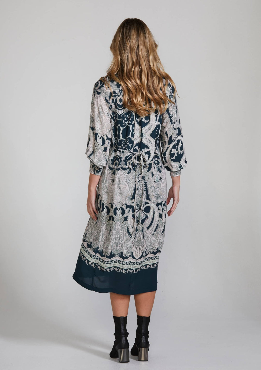 Damask Dress - Pine