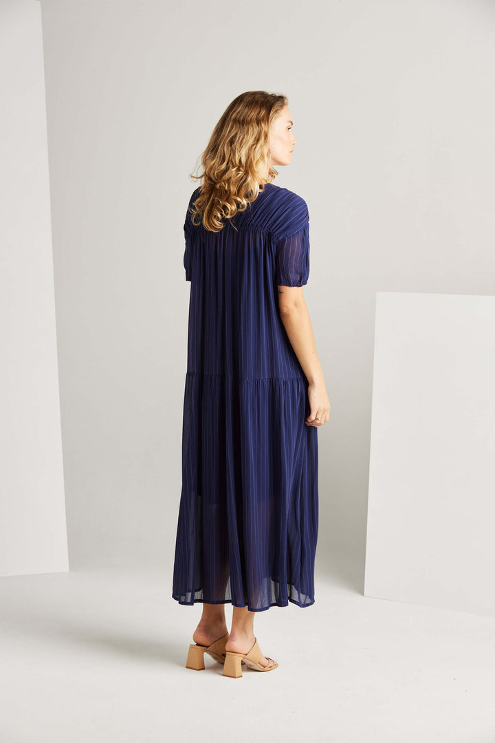 Marlton Stripe Dress - Indigo