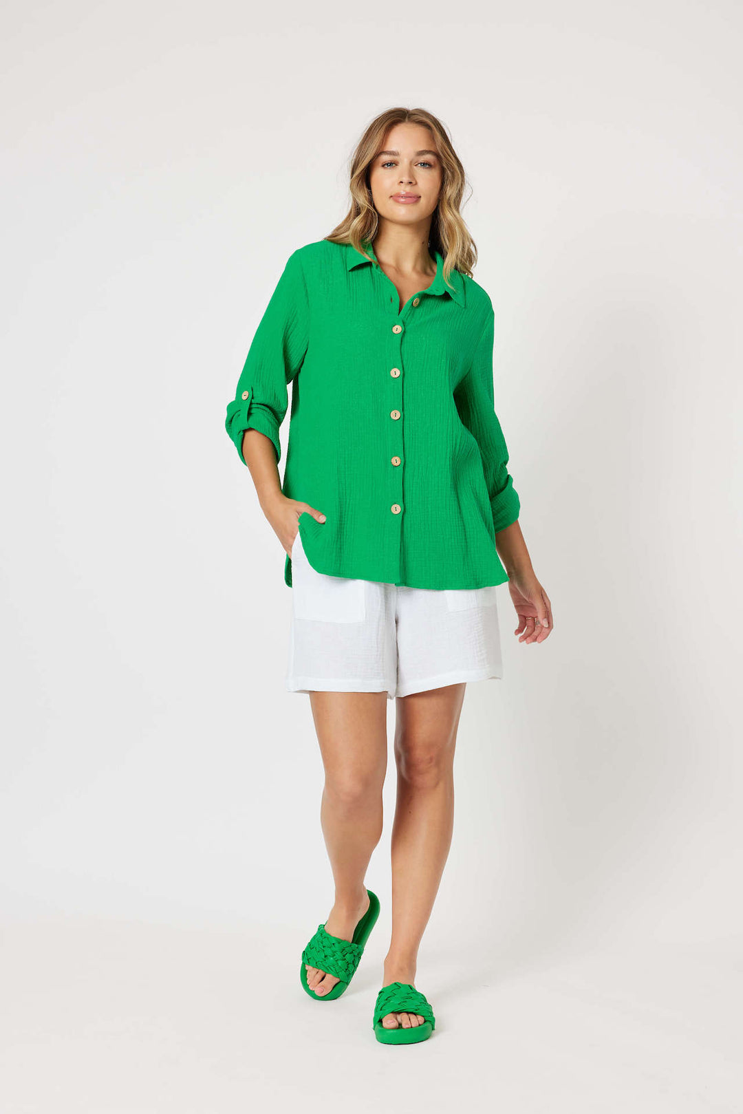 Byron Textured Shirt - Emerald