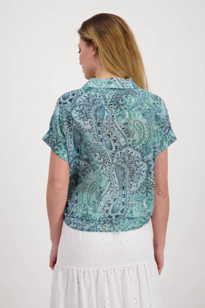 Paisley Tie Front Shirt