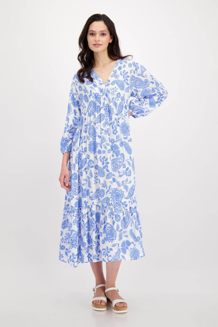 Maxi Paisley Dress - Sea Breeze