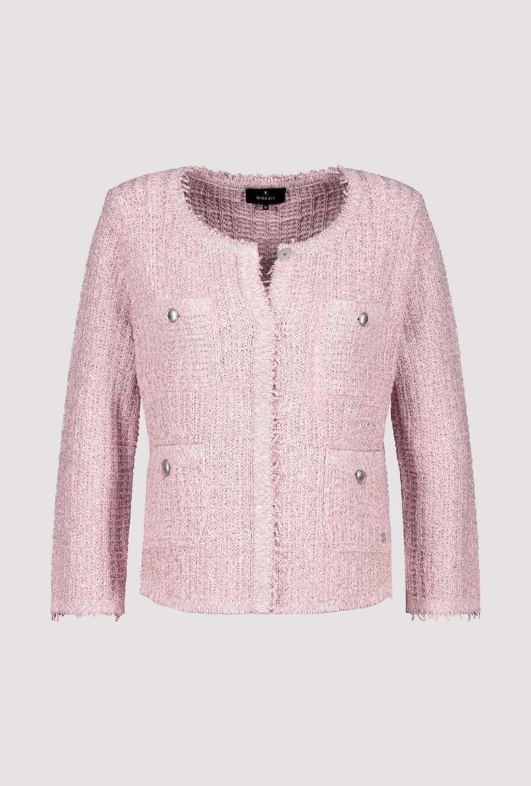 Round Neck Cardigan - Pink Smoothie