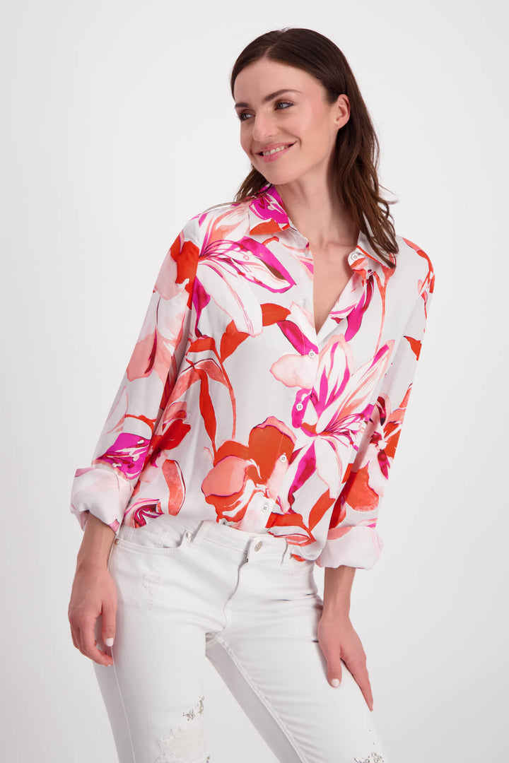 Palm Flower Print Shirt