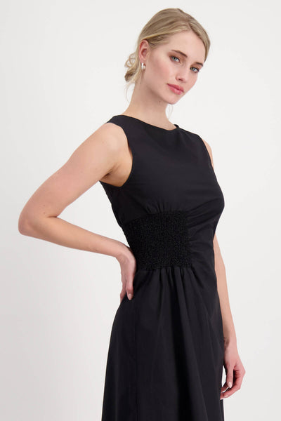 Side Gather Midi Dress