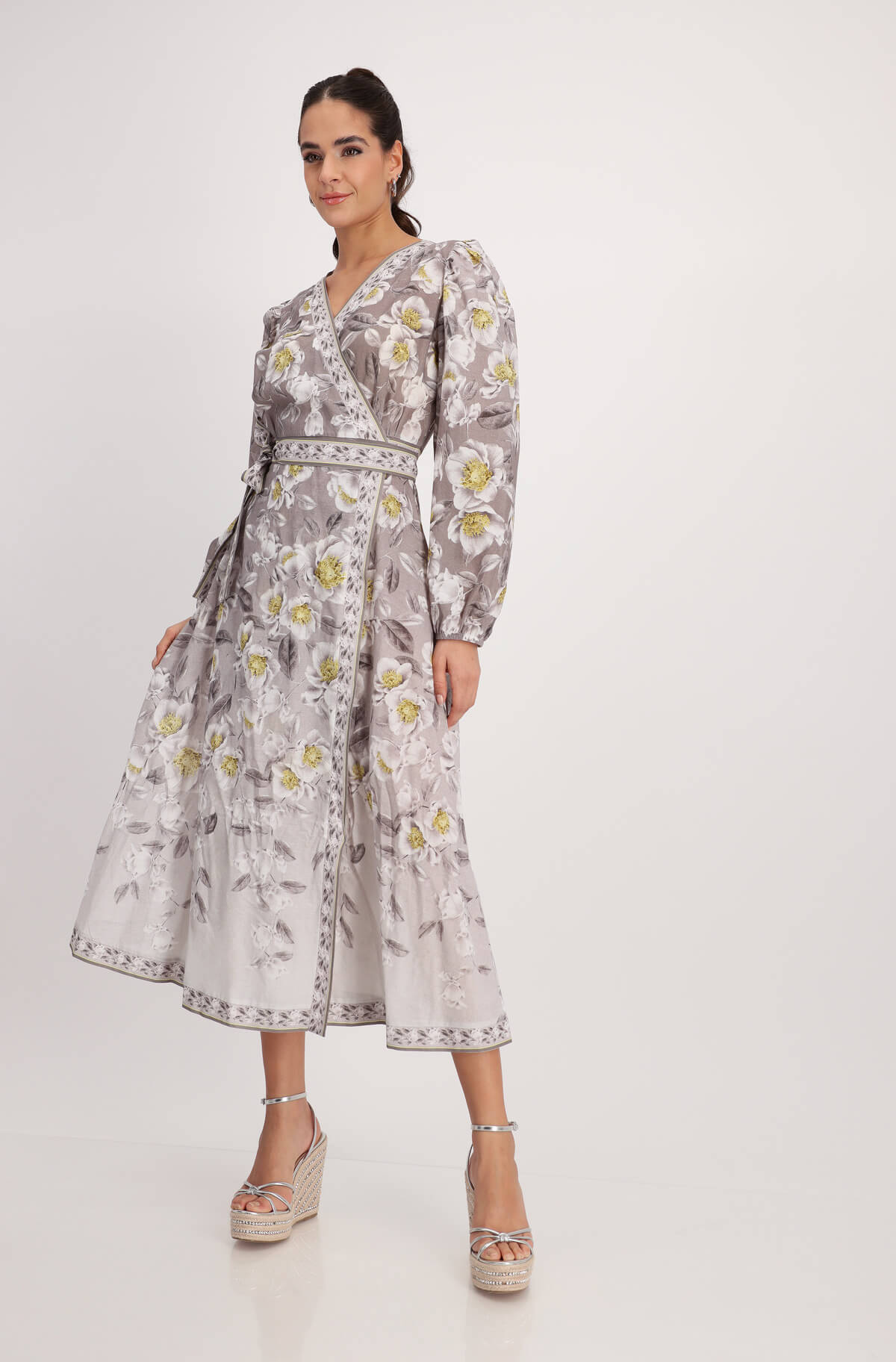 Maxi Flowers Wrap Dress