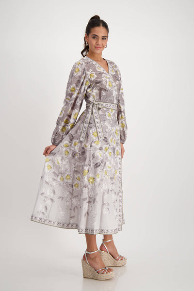 Maxi Flowers Wrap Dress