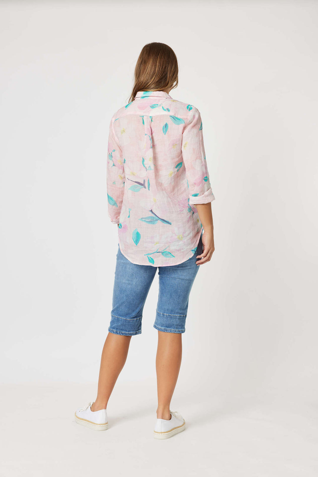 Floral Printed Linen Shirt