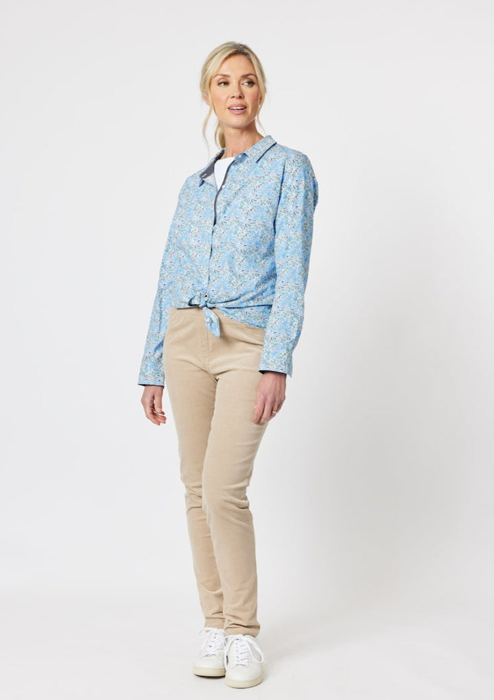 Chelsea Print Shirt - Cornflower