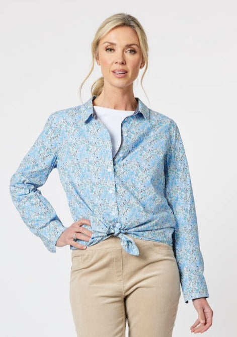 Chelsea Print Shirt - Cornflower