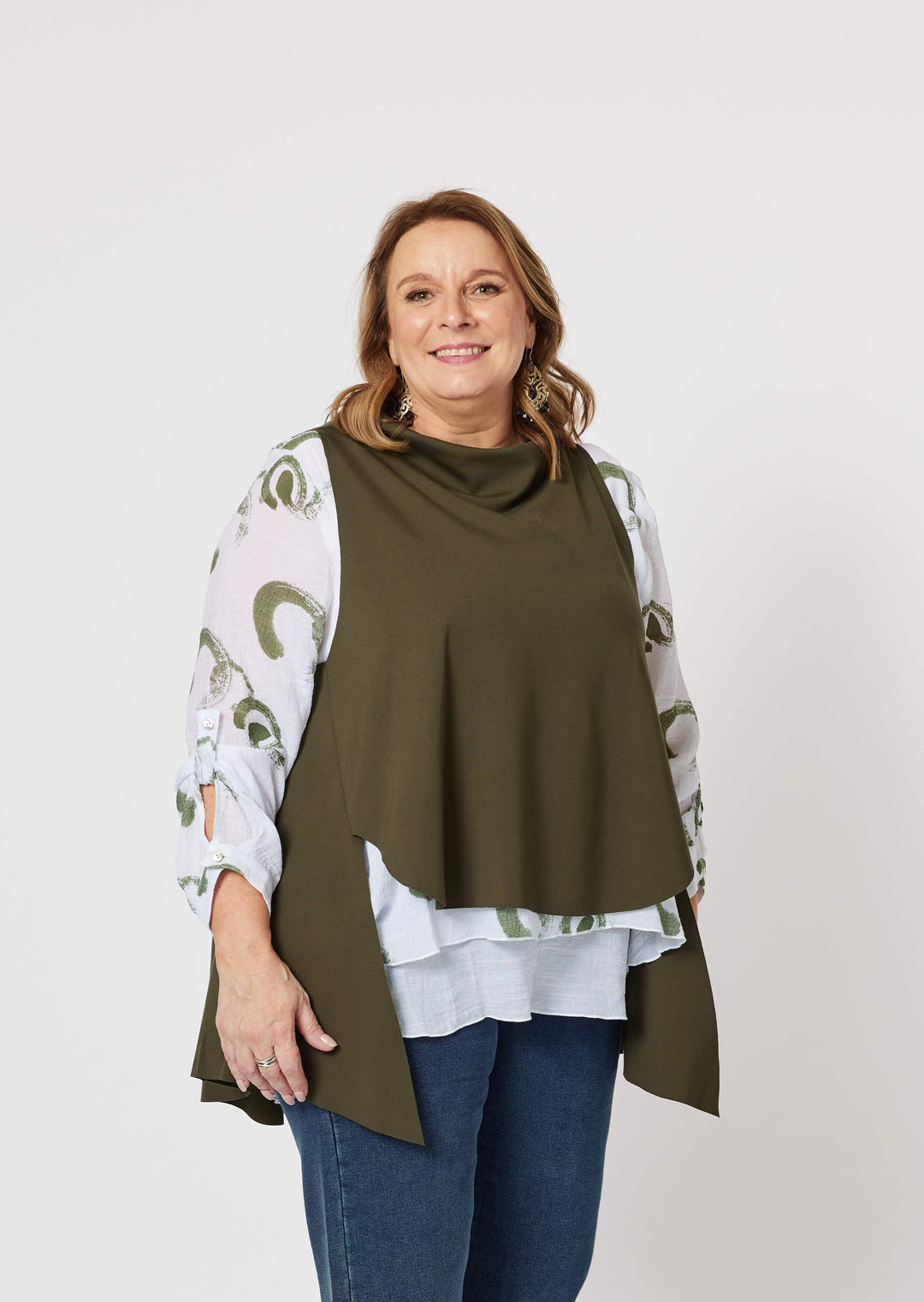 Cameron Layer Top - Moss