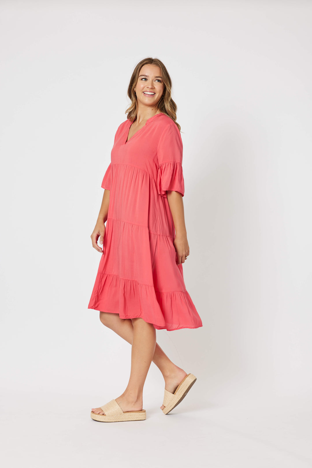 Summer Sun Tiered Swing Dress