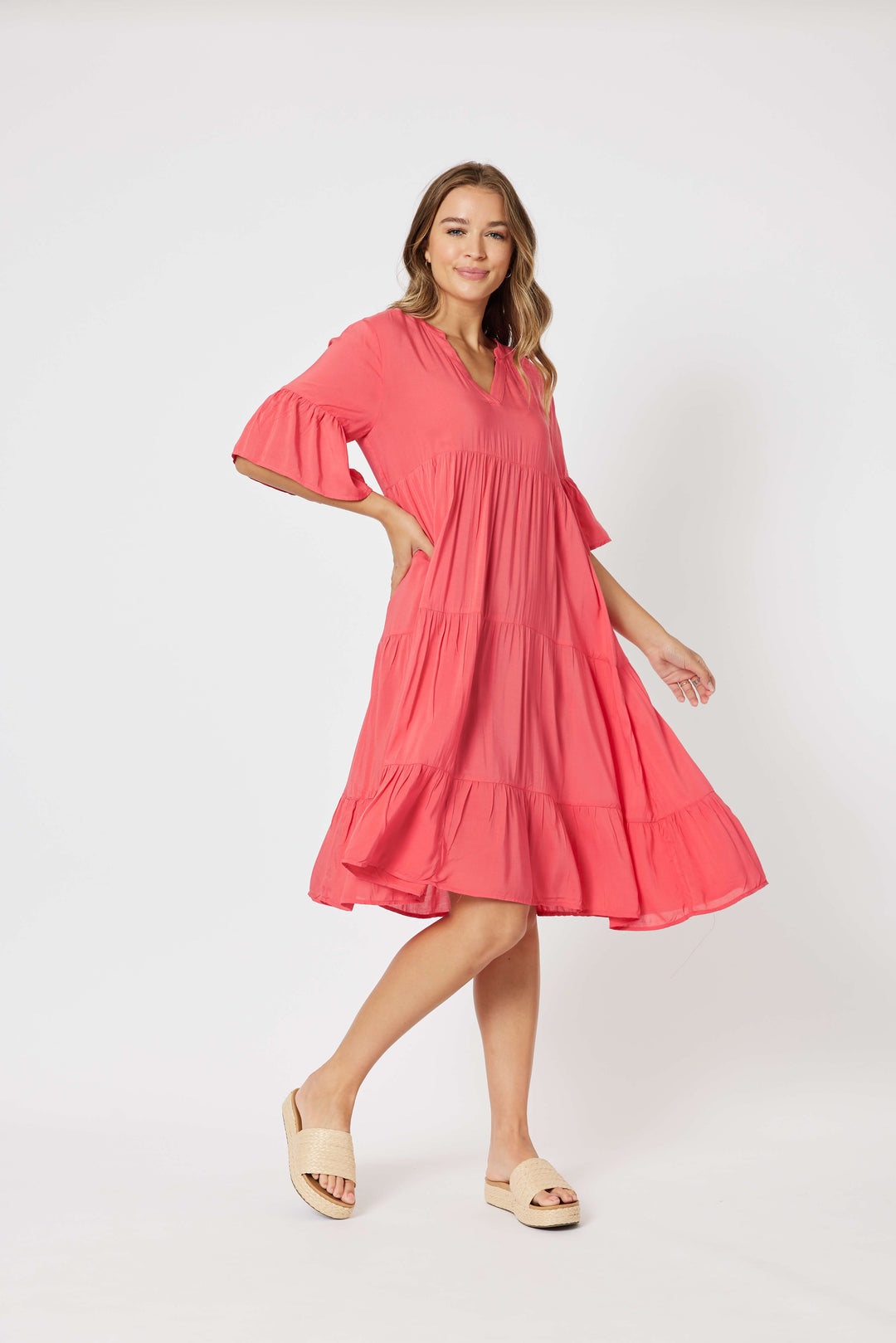 Summer Sun Tiered Swing Dress