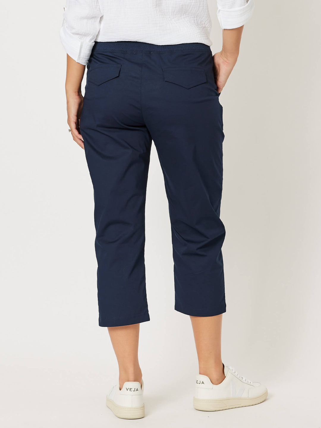 Santorini  Relaxed Cotton Pant -Navy