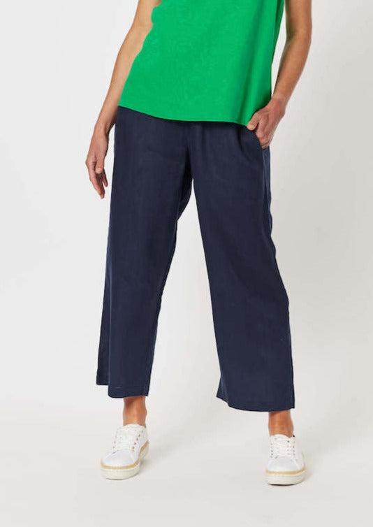 Wide Leg Pant - Navy