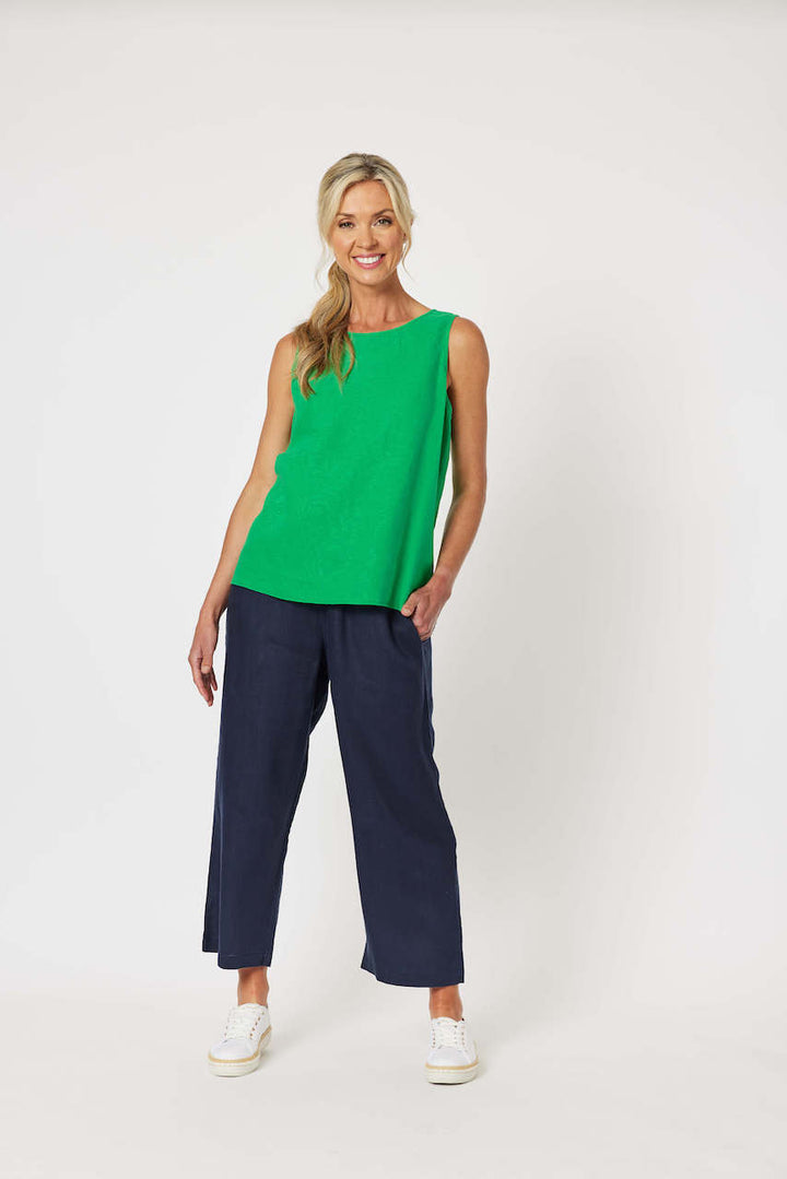 Wide Leg Pant - Navy