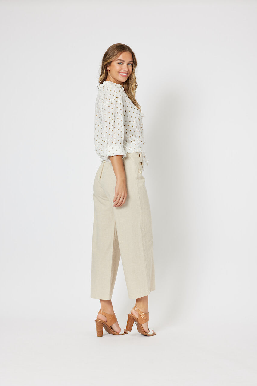 Get Dotty Shirt - Beige Dot