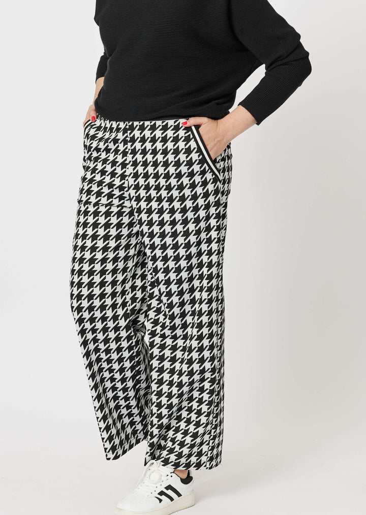 Houndstooth Pant - Blac/Whte