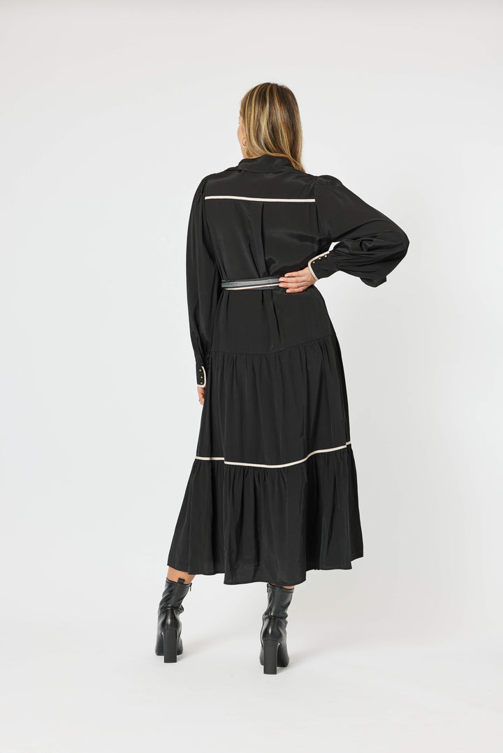 Roma Trim Dress With Scarf Belt