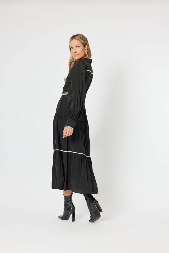 Roma Trim Dress With Scarf Belt