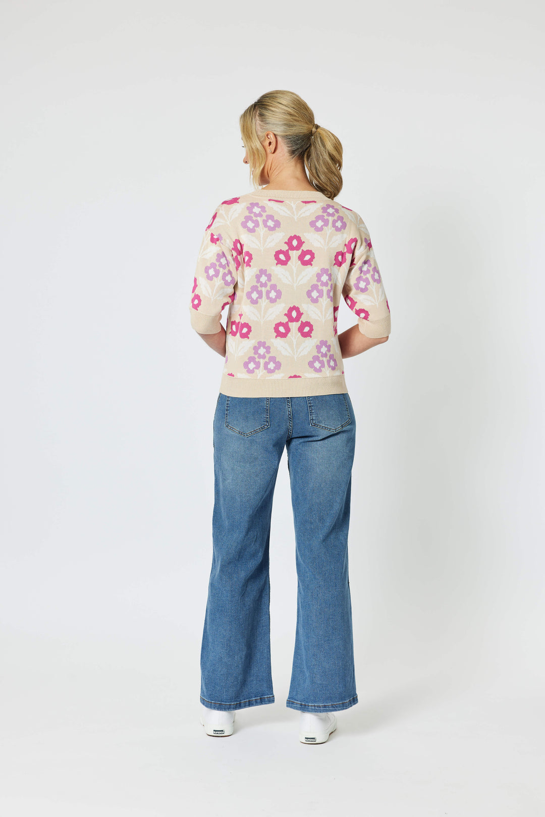 Nikki Floral Knit - Natural