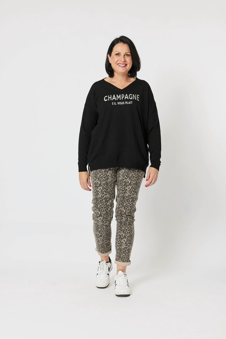 Champagne Knit -Black