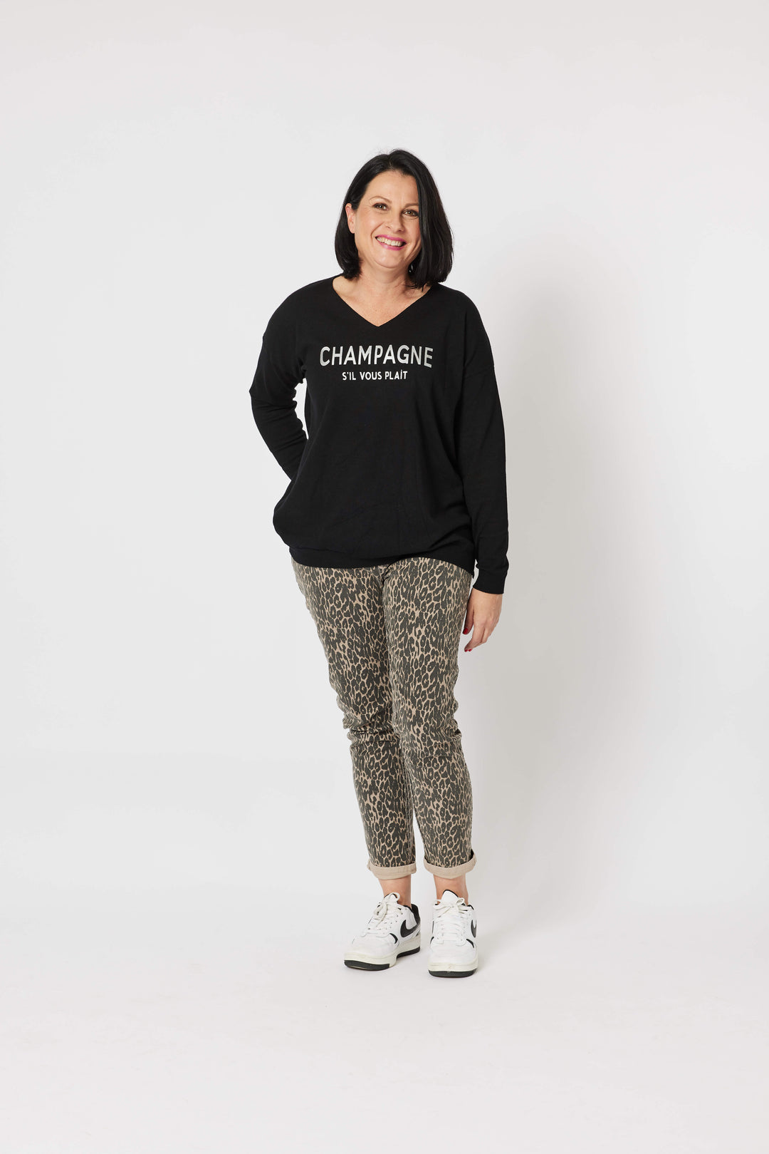 Champagne Knit -Black