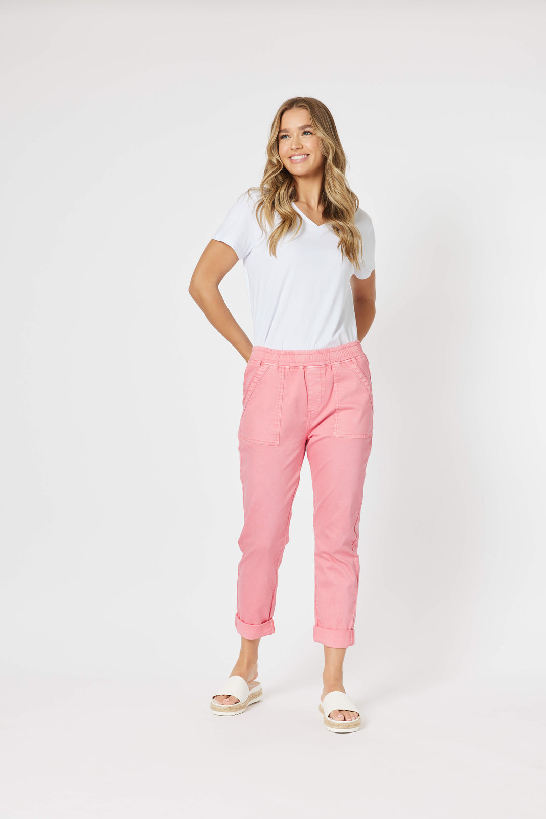 Isabella Cotton Pant - Pink