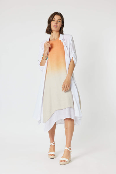 Long Duster Shirt - White