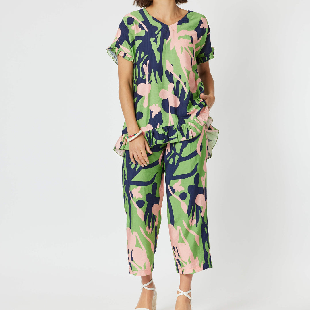 Como Printed Pant - Green