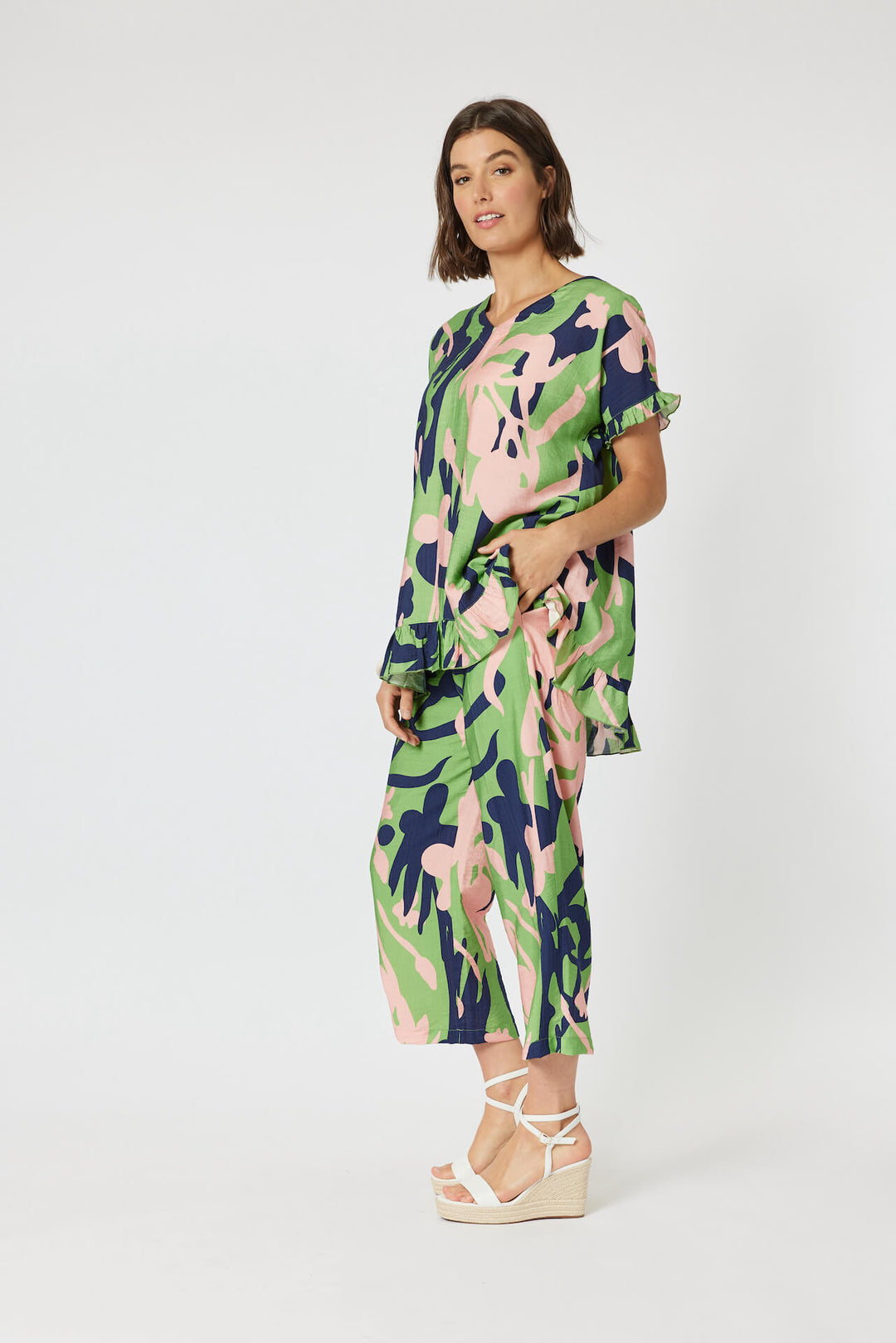 Como Printed Pant - Green