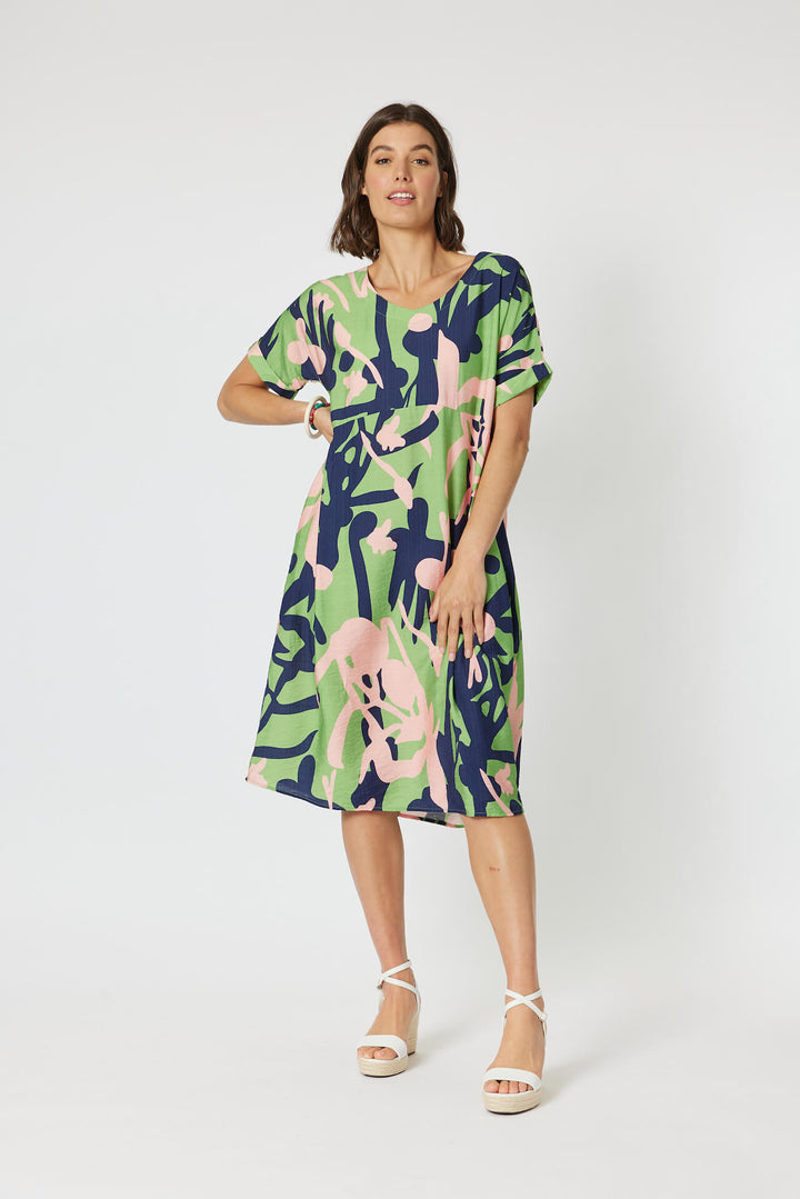 Como Printed Dress - Green