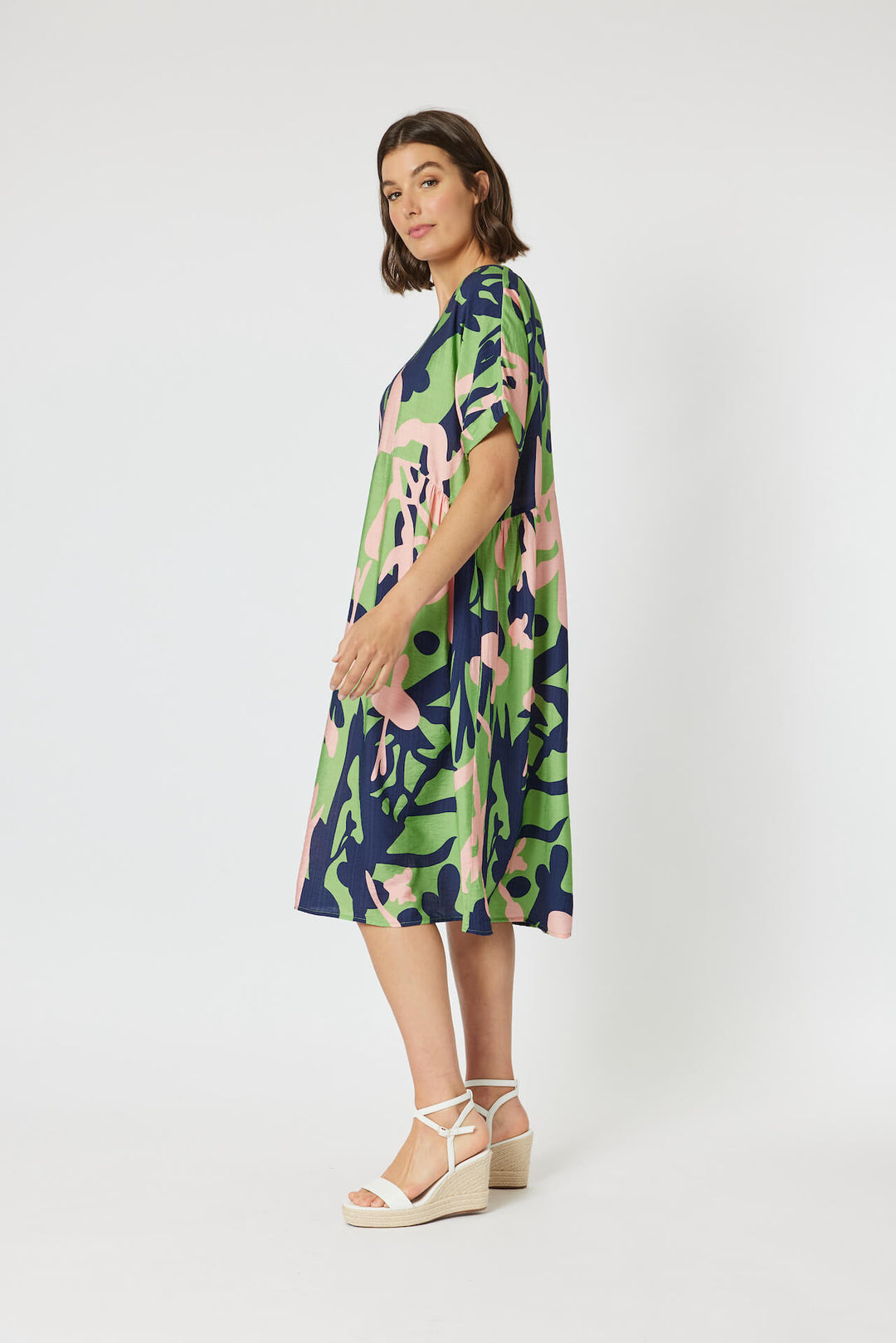 Como Printed Dress - Green