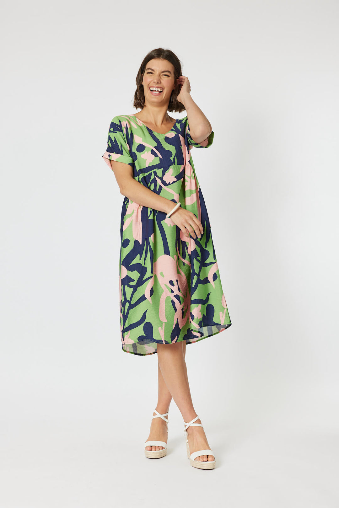 Como Printed Dress - Green